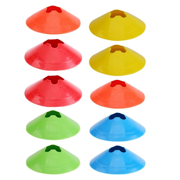 ORDDIART 10Pcs Football Training Marker Discs in Multiple Colors for Outdoor Activities and Traffic 19X19X5Cm