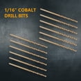 thumbnail image 2 of POWERTEC 24PK, 1/16 inch Cobalt Drill Bits, M35 HSS Cobalt Jobber Length Twist Drill Bits w/ 135° Tip, Drill Bits for Drilling Wood, Metal, Stainless Steel, Nickel Alloy,Cast Iron&Plastic(QDB2013-P2), 2 of 6