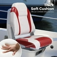 thumbnail image 5 of PEXMOR Low/High Back Boat Seats, Folding Boat Seats 2 Pack Thick Soft Cushion Waterproof, Fishing Captain Boat Seats w/Aluminum Hinges & Stainless Steel Screws, 2 Packs, 5 of 9