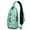 Greenish-blue-39, variant on Kawaii Llama Face Print Sling Backpack, Lightweight Crossbody Daypack with Adorable Alpaca Cartoon Pattern, Funny and Cute Design, Anti-theft Travel Bag for Outdoor, Gym, Daily Use