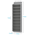 thumbnail image 5 of KEEPJOY 10 Tiers Large Size Over Door Shoe Organizer Storage, Hanging Shoe Rack for Door with Deep Pockets, Fit 20-30 Pairs Shoe Organizer Holder for Sneakers and Boots (Grey), 5 of 8