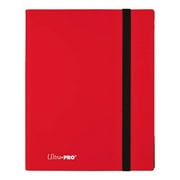 Ultra Pro: Eclipse 9-Pocket PRO-Binder - Apple Red - Holds 360 Cards, Archival-Safe, Elastic Strap Close, Sideloading Design, Hobby & Game Accessory