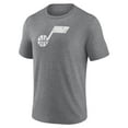 thumbnail image 2 of Men's  Heather Gray Utah Jazz Distressed Tri-Blend T-Shirt, 2 of 3