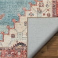 thumbnail image 4 of Well Woven Lotus Towne Terra Blue Vintage Medallion Persian 2'7" x 9'10" Runner Machine Washable Flat-Weave Area Rug, 4 of 8