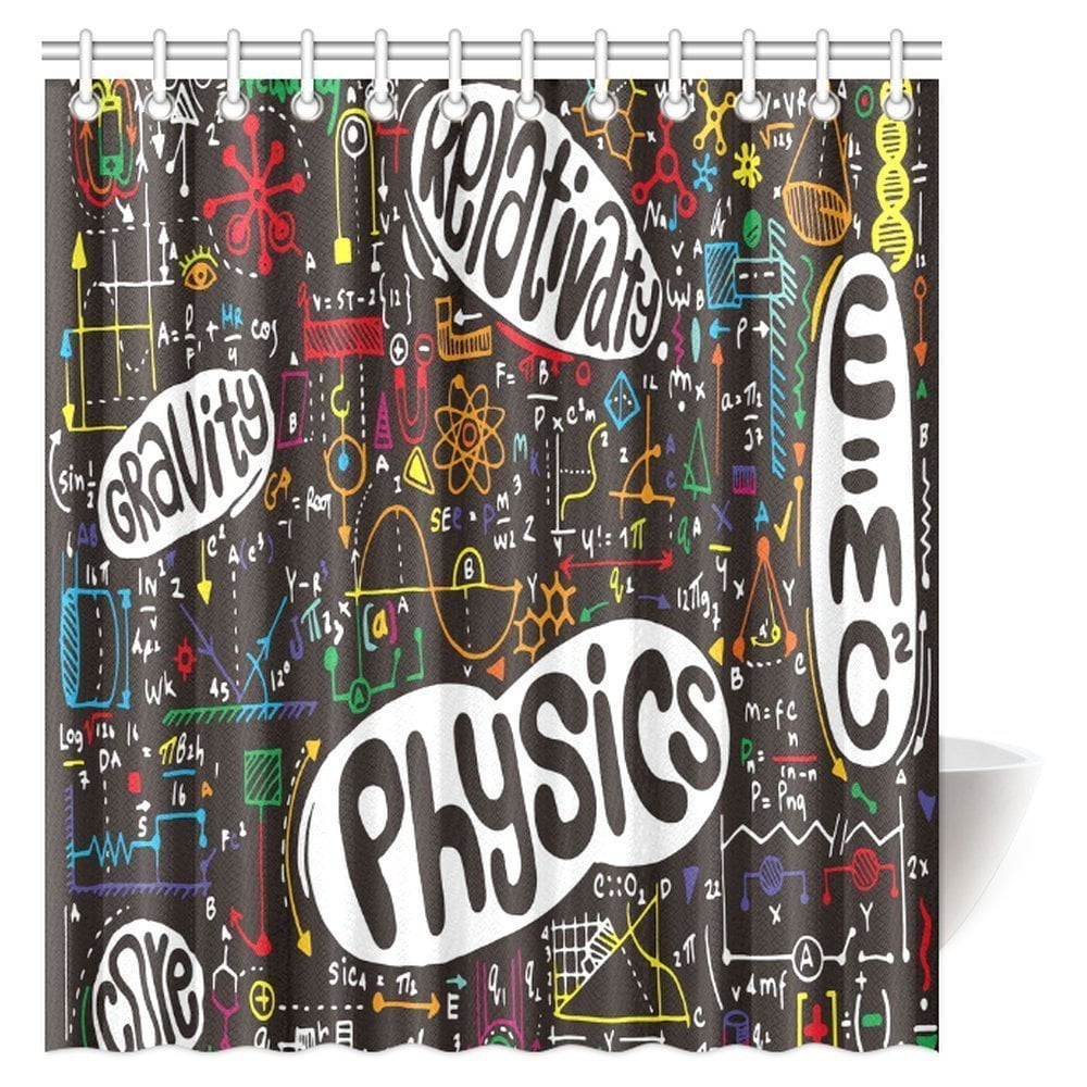 MYPOP Physical Education Formulas and Phenomenon Shower Curtain