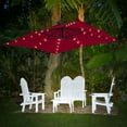 thumbnail image 3 of CHYVARY 8.2x8.2ft LED Outdoor Patio Offset Hanging Cantilever Umbrella W/Base for Deck,Poolside and Patio,Red, 3 of 9
