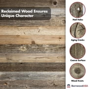 BARNWOODUSA Decorative Shutters Set of 2 Rustic Farmhouse Window Shutters with Traditional Barn Look Z Pattern Made from Reclaimed Wood Interior Country Style Decor Weathered Gray