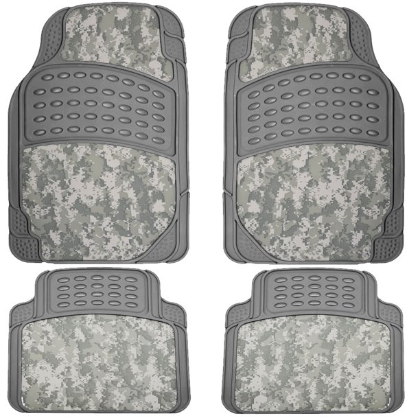 NEW 4 piece Gray Digital Hunting Camo All weather Front Rear Rubber