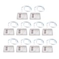 thumbnail image 2 of 10x Porta tarjetas de identificación de crédito de bolsillo para tarjetas de identificación, estuche para pases con correas para el cuello, azul gris SM SunniMix Titulares de tarjetas de identificación de acrílico, 2 of 8