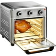 thumbnail image 2 of Compact air fryer oven, model 140021 with 6-in-1 multifunction and wide temperature range, air fryer oven with 60-minute timer/auto shut-off function, stainless steel countertop oven (silver), 2 of 5