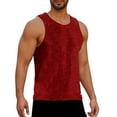 thumbnail image 2 of Blczomt Summer Saving Clearance 2025!Men's Sleeveless Shirts Workout Tank Tops Red Gym Athletic Summer Tees, 2 of 7