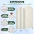 thumbnail image 3 of Sage Green Striped Arch Backdrop Cover, Spandex Fitted Wedding Arch Cover, Modern Farmhouse Green Stripes Round Top Stand Covers for Birthday Ceremony Bridal Shower Party Decor 6.6x3.3 Ft, 3 of 9