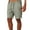 Green, variant on WREESH Men's Linen Shorts Summer Beach Shorts Drawstring Casual Shorts Solid Color Loose Short Pants White