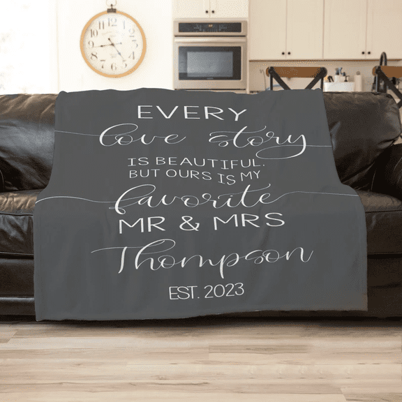 Wedding Blanket, Future Mrs, Blanket Wedding, One Year Anniversary Gifts, Housewarming Couple First Home, 30x40in Fleece Blanket