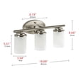 thumbnail image 4 of Aiwen Nickel Modern 3-Light Vanity Light with Milky White Glass Shade, Creative Wall Light for Bedroom Kitchen Hallway Staircase, 4 of 7