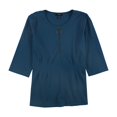 thumbnail image 2 of Alfani Blusa con cuello con cremallera para mujer, verde, XX-Large, 2 of 2