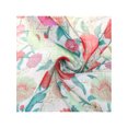 thumbnail image 4 of INSPIRE CHIC Women's Floral Printed Square Scarves, 23.6X23.6" Flowers Tassel Gauze Headscarf Neckerchief Flower-1-Red, 4 of 6