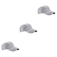 thumbnail image 4 of Qarigey Men Hat Clothing Accessory Sunshade Breathable Headgear Mesh Adjustable Outdoor Baseball Sport Drying Summer Quick Caps gris claro 3piezas, 4 of 6