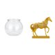 thumbnail image 1 of Adorno Transparente Para Pecera Pequeña, Cuenco Para Acuario, Jarrón, Mesa Para Oficina, Hogar, Plantas, Figura De Caballo, Decoración, Escultura De Animal, Figuras De Resina Para, 1 of 8