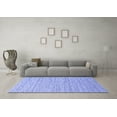thumbnail image 3 of Ahgly Company Machine Washable Indoor Square Solid Blue Modern Area Rugs, 8' Square, 3 of 4