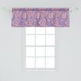 thumbnail image 2 of Ambesonne Ethnic Valance Pack of 2, Boho Paisley Persian, 54"X18", Lavender Peach Cream, 2 of 3