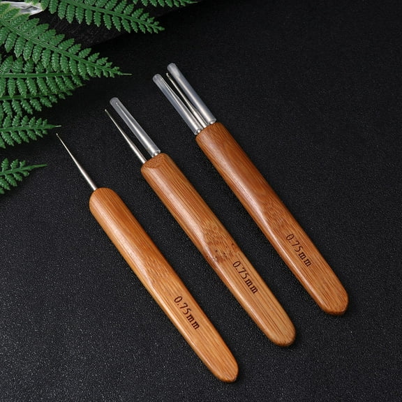 Mobutofu 11Pc Creative Hair Knitting Needles with Handle for Dreadlocks Styling