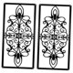 thumbnail image 5 of 2x decoración de pared tallada hueca de hierro, 5,9x11,8 pulgadas, elementos florales y geométricos negros decorativos para regalo de inauguración de, 5 of 8