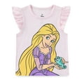 thumbnail image 2 of Disney Rapunzel Short Sleeve Shirt and Tulle Tutu Skirt with Headband (Girls), 3 Piece Set, Sizes 2T-10, 2 of 6
