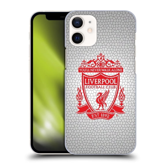 Head Case Designs Officially Licensed Liverpool Football Club Crest 2 White Pixel 2 Hard Back Case Compatible with Apple iPhone 12 Mini