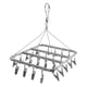 thumbnail image 4 of Tendedero De Ropa, Colgador De Ropa Resistente A La Corrosión Aleación De Aluminio Con 26 Clips De Resorte Para Exteriores Para Dormitorio Para Balcón ANGGREK Socks Hanger, 4 of 8