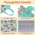 thumbnail image 4 of Pioneer Flower Floral Print Pattern Insulated Lunch Bag for Women & Adults,Large Portable Soft Cooler Lunch Bag,Thermal Food Storage Tote with Pearl Cotton,8.66L,8.75x5.75x9.5 Inch, 4 of 6