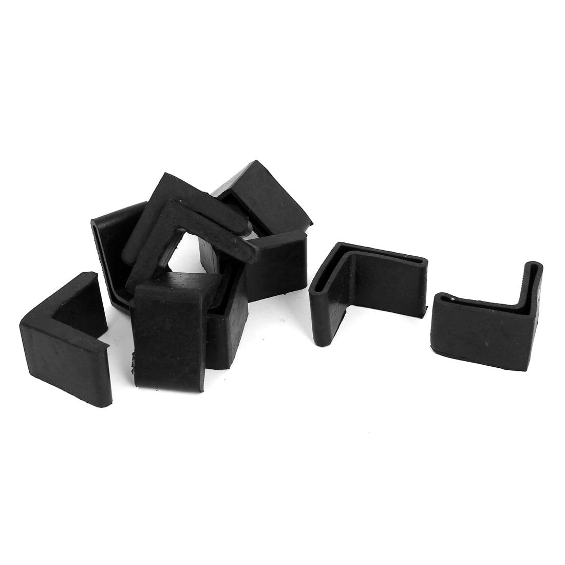 10Pcs Rubber L Shaped Furniture Angle Iron Leg Covers Foot Pads