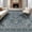 Blue, Pattern 1, variant on ODIKA 4'x6' Light Blue Slate Traditional Washable Area Rug Classic Victorian Decorative Framework With Intricate Floral Motifs for Dorm Room, Small Living Stain Resistant Low Profile, Easy Care