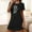 Black, variant on Mefallenssiah Women'S Oversized Short Nightgown Fashion Chest Print Short Sleeve Nightdress