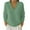 Green, variant on Womens Long Sleeve Tshirt V Neck Loose Fit Soft Waffle Knit Thermal Tops Blue 3XL