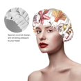 thumbnail image 5 of Conch Shell No.J921 Shower Cap, Double Layers Shower Cap Rreusable Waterproof, Elastic Bathing Hair Hat for Women, Washable Hair Cap for All Hair Lengths, 5 of 5