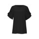 thumbnail image 4 of Gibobby Blusa de Trabajo de Manga Corta Camiseta manga corta doble capa color sólido verano para mujer(Negro,M), 4 of 5