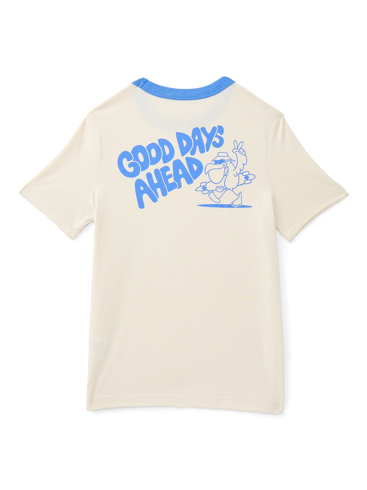 Wonder Nation Little Boys Graphic Ringer Tee with Short Sleeves, Sizes 4-10