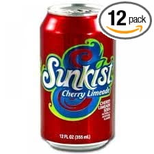 Sunkist Soda 12oz Can (Pack of 12) (Cherry Limeade), Party Back