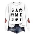 thumbnail image 5 of Football Sweatshirts for Women Crew Neck Long Sleeve Pullover Shirt Rugby Graphic Printed 2025 Basic Tee Fall Casual Y2K Tops, 5 of 5