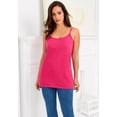 thumbnail image 5 of Jessica London Women's Plus Size Cami Top With Adjustable Straps Straps, 5 of 5