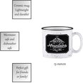 thumbnail image 2 of Mountains Are Calling White Speckle 13 ounce Glossy Ceramic Campfire Coffee Mug, 2 of 2