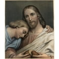 thumbnail image 3 of Ary Scheffer 12x14 Black Modern Framed Museum Art Print Titled - Christ and St. John, 3 of 5