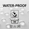 thumbnail image 4 of Rideau de Douche Blanc Demi-Taille Polyester 8 Anneaux 72"L x 48"W, 4 of 4