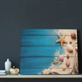 thumbnail image 3 of Naloa Shells and Starfish Print Canvas Bathroom Wall Art,Bathroom Wall Art Decoration, Canvas Poster Prints,Decorative Paintings for Living Room, Bathroom, Kids Room, 3 of 6