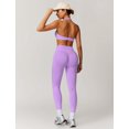 thumbnail image 5 of IDOPIP Workout Sets for Women Seamless Butt Lifting Leggings Halter Sports Bra Scoop Neck Backless Yoga Outfit 2 Piece Gym Running Outfits, 5 of 6