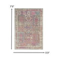 thumbnail image 2 of 5â€™ x 7â€™ Gray Distressed Ornamental Area Rug, 2 of 8