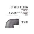 thumbnail image 4 of Codo de tubo exterior LDR Industries 2" negro 90°, 4 of 7