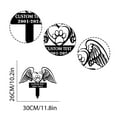 thumbnail image 3 of Custom Pet Memorial Garden Stake, Pawprint Angel Wings Metal Plaque, Personalized Dog Loss Gift, Grave Marker for Loss of Pet, 3 of 6