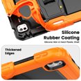 thumbnail image 6 of for iPad Pro 11 Inch (M4 2024/M5 2025) Case, 3in1 Heavy Duty Shockproof Tablet Case with Stand, Shoulder Strap, Orange, 6 of 7